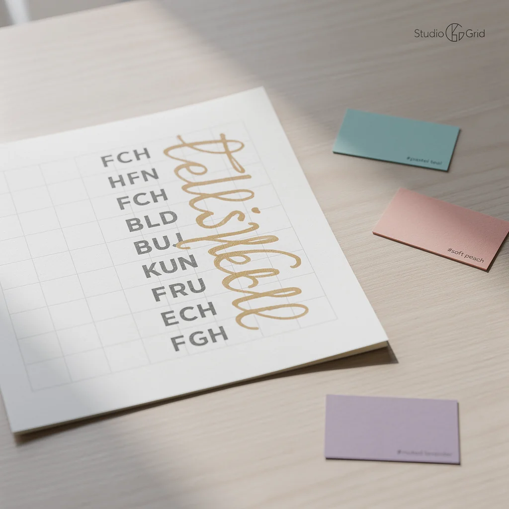 Close up of a designer refining typography on a high-end display